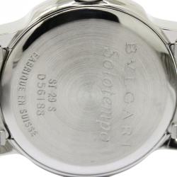 Bvlgari Black Stainless Steel Solotempo Women's Wristwatch 29MM