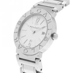 Bvlgari White Stainless Steel Bvlgari Bvlgari Women's Wristwatch 26MM
