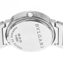 Bvlgari White Stainless Steel Bvlgari Bvlgari Women's Wristwatch 26MM