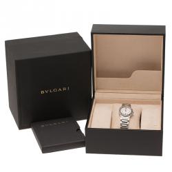 Bvlgari White Stainless Steel Bvlgari Bvlgari Women's Wristwatch 26MM