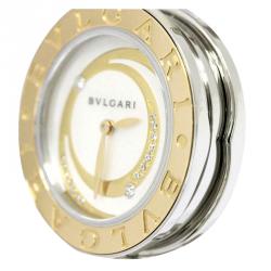 Bvlgari White Rose Gold and Stainless Steel B-Zero1 Women's Wristwatch 30MM
