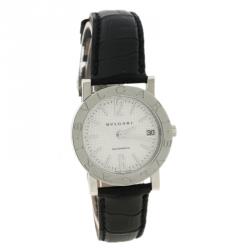 Bvlgari White Stainless Steel BB 38 SL Auto Women's Wristwatch 33MM