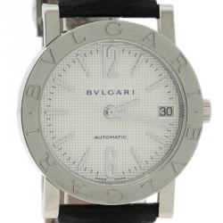 Bvlgari White Stainless Steel BB 38 SL Auto Women's Wristwatch 33MM