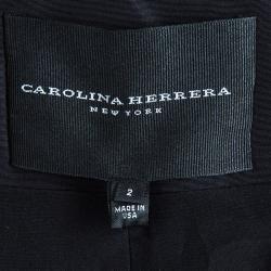 Pre Owned Carolina Herrera Black Cropped Jacket S