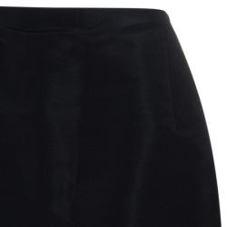 Pre Owned Carolina Herrera Black Tafetta Maxi Skirt S