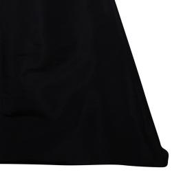 Pre Owned Carolina Herrera Black Tafetta Maxi Skirt S