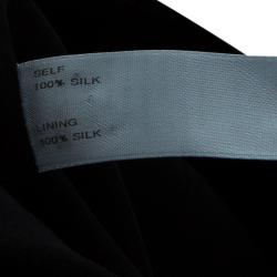 Pre Owned Carolina Herrera Black Tafetta Maxi Skirt S