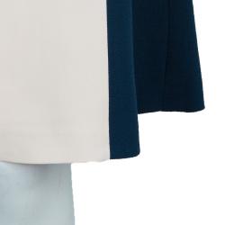 Pre Owned Carolina Herrera Colorblock Cap Sleeve Dress M