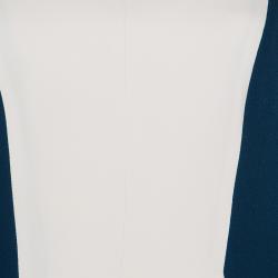 Pre Owned Carolina Herrera Colorblock Cap Sleeve Dress M