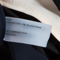 Pre Owned Carolina Herrera Colorblock Cap Sleeve Dress M