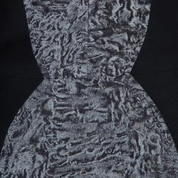 Pre Owned Carolina Herrera Black Contrast Hourglass Panel Detail Short Sleeve Dress M