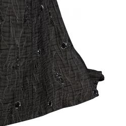 مملوكة مسبقًا Carolina Herrera Brown Cloque Embellished Strapless Gown L