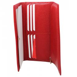 Pre Owned Carolina Herrera Red Leather Continental Wallet