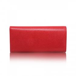 Pre Owned Carolina Herrera Red Leather Continental Wallet