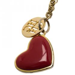 Pre Owned Carolina Herrera Heart Gold-Tone Bracelet 18CM