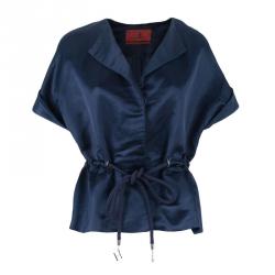 Pre Owned Carolina Herrera Navy Skirt Suit L