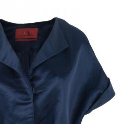 Pre Owned Carolina Herrera Navy Skirt Suit L