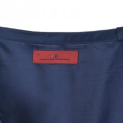 Pre Owned Carolina Herrera Navy Skirt Suit L