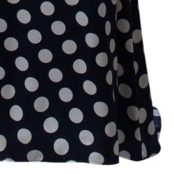 Carolina Herrera Blue Polka-dot Belted Gown M