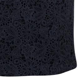 Carolina Herrera Grey Lace Sheath Dress L