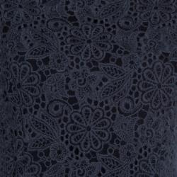 Carolina Herrera Grey Lace Sheath Dress L