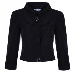 Pre Owned Carolina Herrera Black Silk Pant Suit M