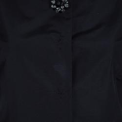 Pre Owned Carolina Herrera Black Silk Pant Suit M