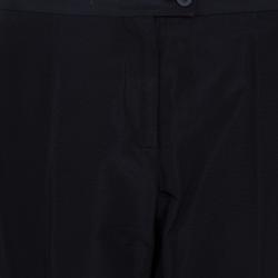 Pre Owned Carolina Herrera Black Silk Pant Suit M