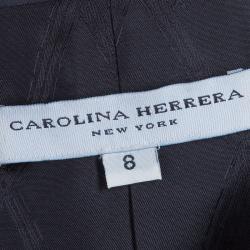 Pre Owned Carolina Herrera Black Silk Pant Suit M