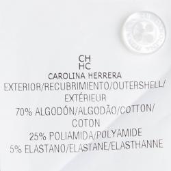 Pre Owned Carolina Herrera White Ruffle Detail Long Sleeve Top L