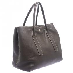 Pre Owned Carolina Herrera Brown Leather Tote