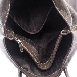 Pre Owned Carolina Herrera Brown Leather Tote