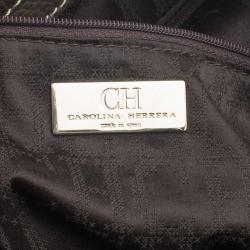 Pre Owned Carolina Herrera Brown Leather Tote
