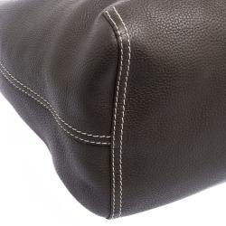 Pre Owned Carolina Herrera Brown Leather Tote