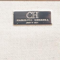 Pre Owned Carolina Herrera Black Leather Chain Clutch