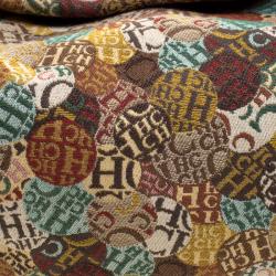 Pre Owned Carolina Herrera Multicolor Signature Print Fabric Hobo