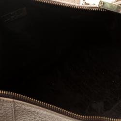 Carolina Herrera Beige Pebbled Leather Hobo