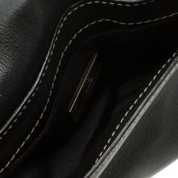 Pre Owned Carolina Herrera Black Leather Clutch