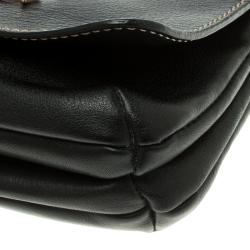 Pre Owned Carolina Herrera Black Leather Clutch