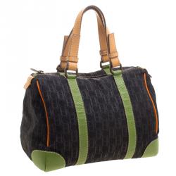 Carolina Herrera Multicolor Monogram Canvas and Leather Boston Bag