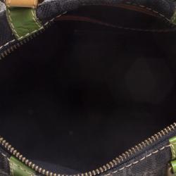 Carolina Herrera Multicolor Monogram Canvas and Leather Boston Bag