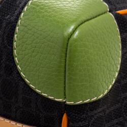 Carolina Herrera Multicolor Monogram Canvas and Leather Boston Bag