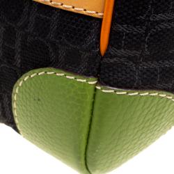 Carolina Herrera Multicolor Monogram Canvas and Leather Boston Bag