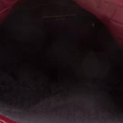 Pre Owned Carolina Herrera Burgundy Leather New Baltazar Shoulder Bag