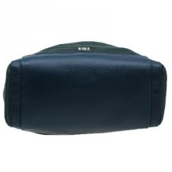 Pre Owned Carolina Herrera Green Suede and Leather Shopper Tote