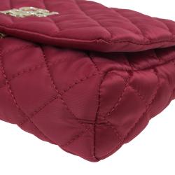 Pre Owned Carolina Herrera Red Quilted Flap Bag