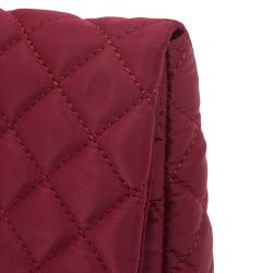 Pre Owned Carolina Herrera Red Quilted Flap Bag