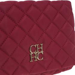 Pre Owned Carolina Herrera Red Quilted Flap Bag
