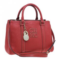 Carolina Herrera Red Leather Matteo Bag