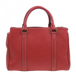 Carolina Herrera Red Leather Matteo Bag